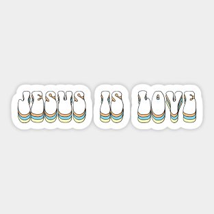 jesus is love groovy Sticker